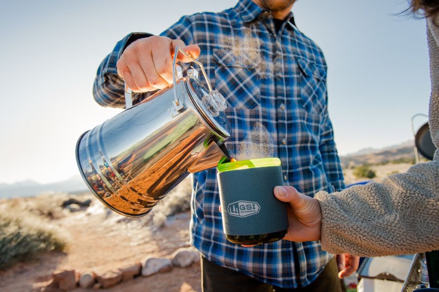 Camp coffee and mug